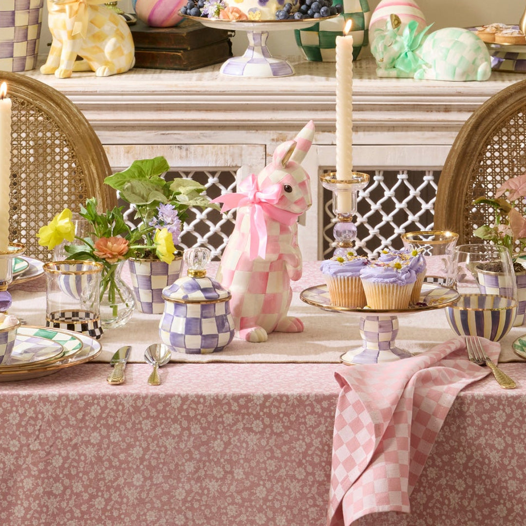Cuddle Decor MacKenzie Childs Bubblegum Check Hops Bunny lifestyle 2