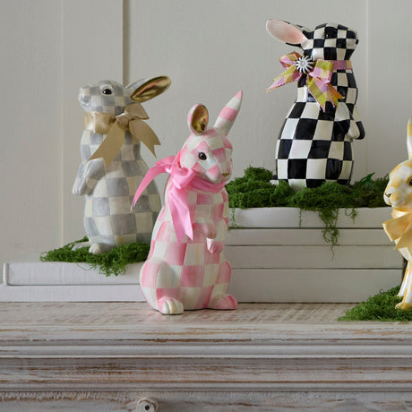Cuddle Decor MacKenzie Childs Bubblegum Check Hops Bunny lifestyle 3