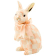 Cuddle Decor MacKenzie Childs Coral Check Duchess Bunny front