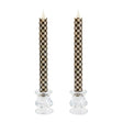 Cuddle Decor MacKenzie Childs Courtly Check Flameless Dinner Candles Set of 2 pic1