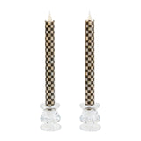 Cuddle Decor MacKenzie Childs Courtly Check Flameless Dinner Candles Set of 2 pic1