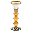 Cuddle Decor MacKenzie Childs Courtly Check Large Glass Candlestick pic1