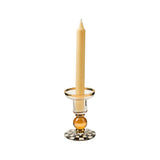 Cuddle Decor MacKenzie Childs Courtly Check Small Glass Candlestick pic2