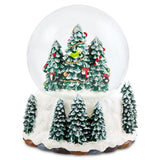Cuddle Decor MacKenzie Childs Holiday Forest Deer Snow Globe 6.5" back