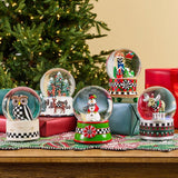Cuddle Decor MacKenzie Childs Holiday Forest Deer Snow Globe 6.5" lifestyle