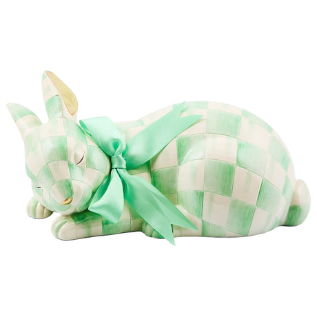 Cuddle Decor MacKenzie Childs Mint Check Fluffy Bunny front