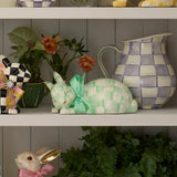 Cuddle Decor MacKenzie Childs Mint Check Fluffy Bunny lifestyle 2
