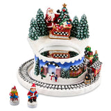 Cuddle Decor MacKenzie Childs Musical Ice Skating Winter Scene 5.31" front