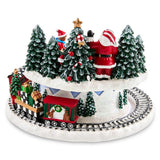 Cuddle Decor MacKenzie Childs Musical Ice Skating Winter Scene 5.31" back
