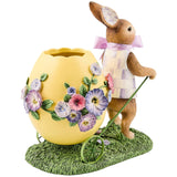 Cuddle Decor MacKenzie Childs Pansy Party Bunny and Cart Centerpiece back