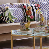 Cuddle Decor MacKenzie Childs Pansy Party Chick with Cart lifestyle