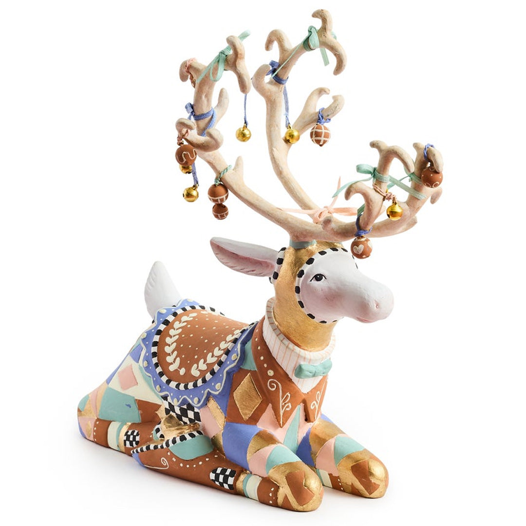 Cuddle Decor Patience Brewster by mackenzie Childs 2026 Annual Resting Reindeer 6.75"
