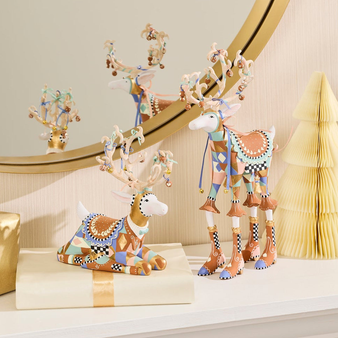 Cuddle Decor Patience Brewster by mackenzie Childs 2026 Annual Resting Reindeer 6.75" lifestyle