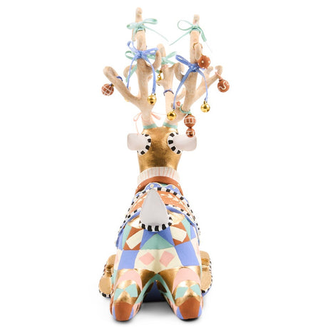 Cuddle Decor Patience Brewster by mackenzie Childs 2026 Annual Resting Reindeer 6.75" back