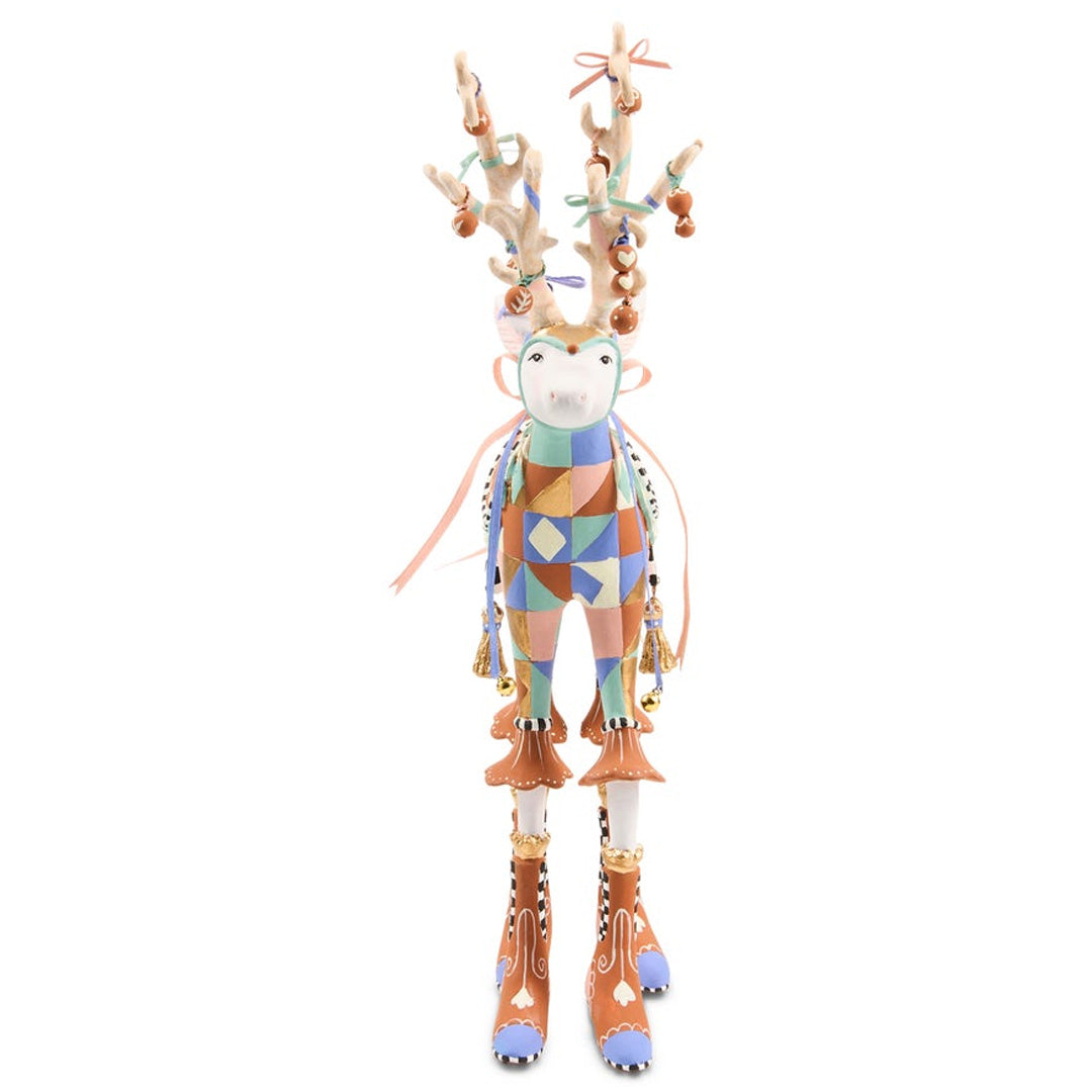 Cuddle Decor Patience Brewster by MacKenzie Childs 2026 Annual Standing Reindeer 12" front
