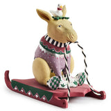 Cuddle Decor Patience Brewster by MacKenzie Childs Mooseltoe Baby Moose on Sled 5" side