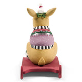 Cuddle Decor Patience Brewster by MacKenzie Childs Mooseltoe Baby Moose on Sled 5" back