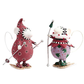 Cuddle Decor Patience Brewster by MacKenzie Childs Mooseltoe Mice - Set of 2 side
