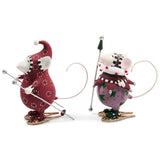 Cuddle Decor Patience Brewster by MacKenzie Childs Mooseltoe Mice - Set of 2 side