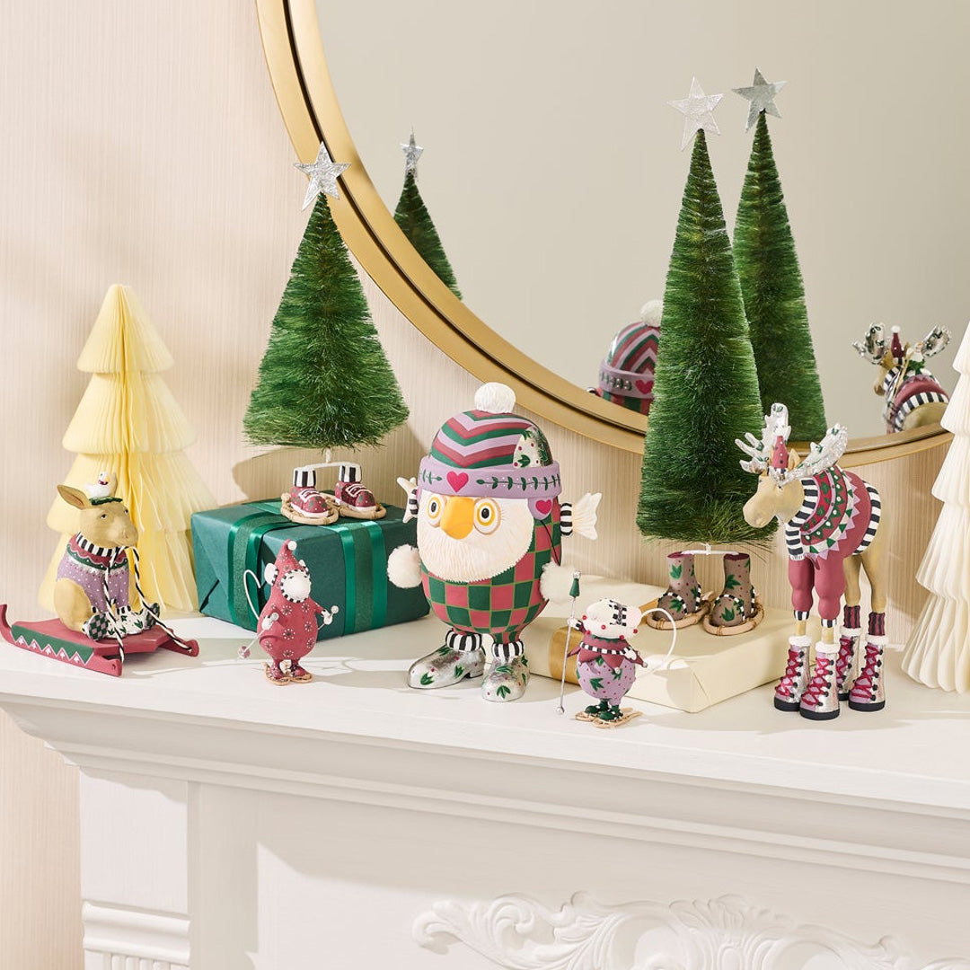 Cuddle Decor Patience Brewster by MacKenzie Childs Mooseltoe Milton Ornament 8" lifetyle