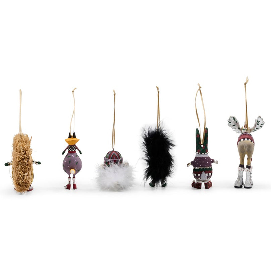 Cuddle Decor Patience Brewster by MacKenzie Childs Mooseltoe Mini Ornaments - Set of 6 back