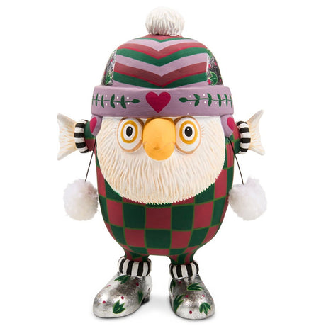 Cuddle Decor Patience Brewster by MacKenzie Childs Mooseltoe Owl Figurine 8.5" front