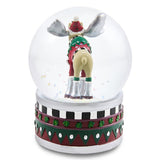 Cuddle Decor Patience Brewster by MacKenzie Childs Mooseltoe Snow Globe 6.5" back