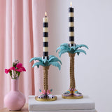 Cuddle Decor MacKenzie Childs Patience Brewster Palm Tree Candle Holders Set of 2 lifestyle