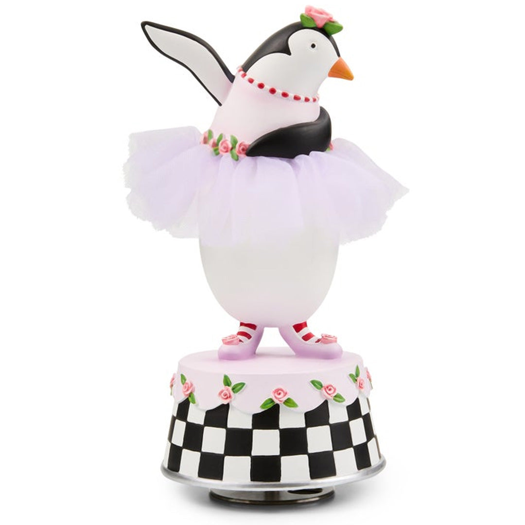 Cuddle Decor Patience Brewster by MacKenzie Childs Penguin Ballerina Music Box 8.5" front