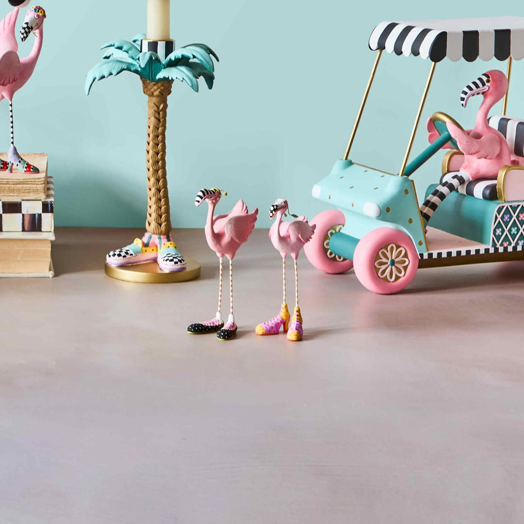 Cuddle Decor MacKenzie Childs Patience Brewster Sheila and Sheldon Flamingo MINI Figures lifestyle 2