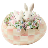 Cuddle Decor MacKenzie Childs Rosy Check Peekaboo Egg front