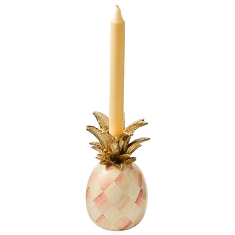 Cuddle Decor MacKenzie Childs Rosy Pineapple Candle Holder pic2