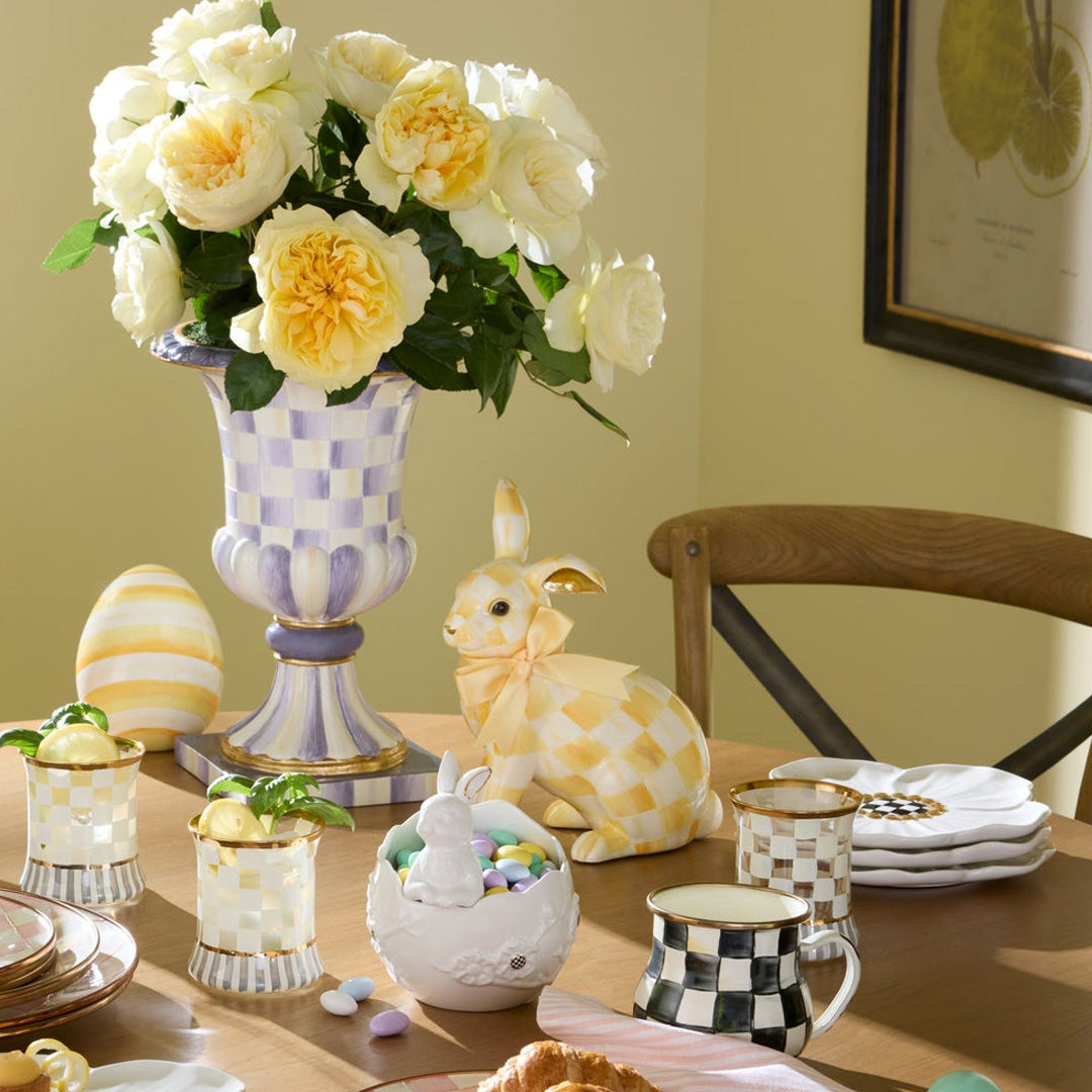 Cuddle Decor MacKenzie Childs Sunshine Check Buster Bunny lifestyle 1