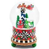 Cuddle Decor MacKenzie Childs Tartan Village Snow Globe 7.09"