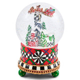 Cuddle Decor MacKenzie Childs Tartan Village Snow Globe 7.09" front