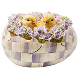Cuddle Decor MacKenzie Childs Violet Check Peekaboo Egg front