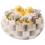 Cuddle Decor MacKenzie Childs Violet Check Peekaboo Egg back