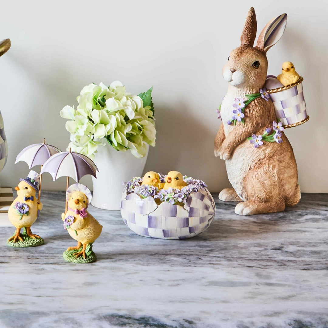 Cuddle Decor MacKenzie Childs Violet Check Peekaboo Egg lifestyle 2