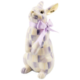 Cuddle Decor MacKenzie Childs Violet Check Standing Bunny front