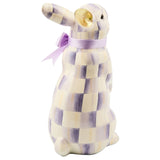 Cuddle Decor MacKenzie Childs Violet Check Standing Bunny back