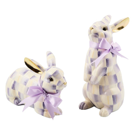 Cuddle Decor MacKenzie Childs Violet Check Standing Bunny lifestyle