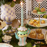 Cuddle Decor MacKenzie Childs Violet Teapot Candle Holder pic3