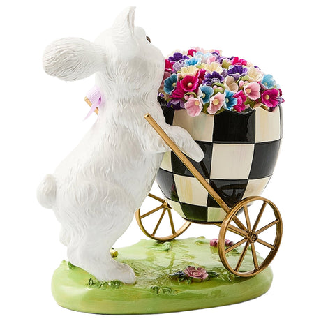 Cuddle Decor MacKenzie Childs Frolic Spring Bunny Egg Cart back
