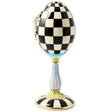 Cuddle Decor MacKenzie Childs Frolic Spring Floral Pedestal Egg back
