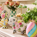 Cuddle Decor MacKenzie Childs Frolic Spring Floral Pedestal Egg lifestyle 1