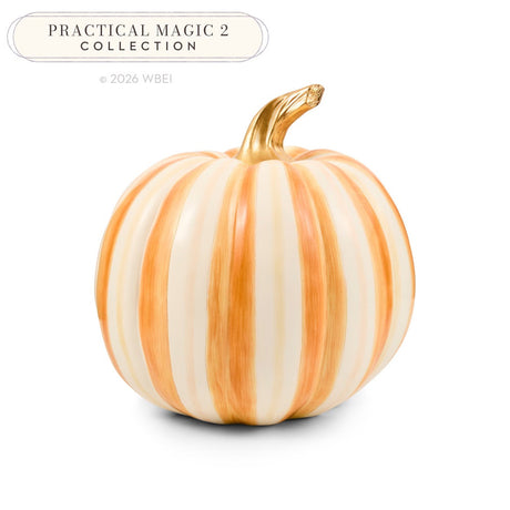 Cuddle Decor Mackenzie Childs Amber Stripe Medium Pumpkin 11" front