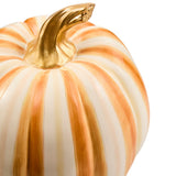 Cuddle Decor Mackenzie Childs Amber Stripe Medium Pumpkin 11" close up