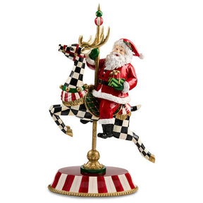 Cuddle Decor Mackenzie Childs Carousel Santa 18.5" front