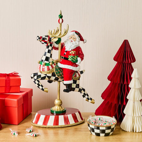 Cuddle Decor Mackenzie Childs Carousel Santa 18.5" lifestyle