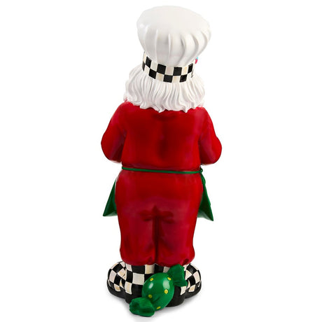 Cuddle Decor Mackenzie Childs Confetti Chef Santa 19.5" back